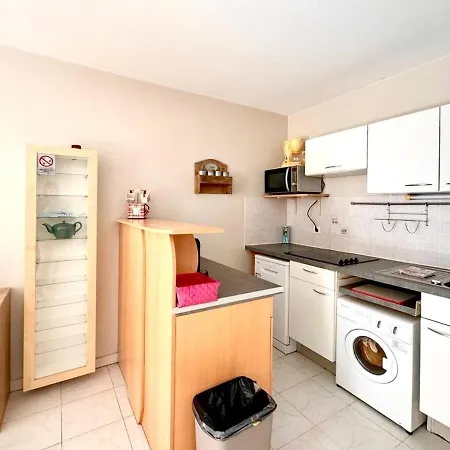T2 Le Scintillant Plage-parking-terrasse-piscine Apartament